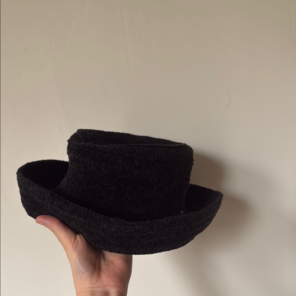 90’s Vintage Black Crochet Bucket Hat (free with purchase of another item)